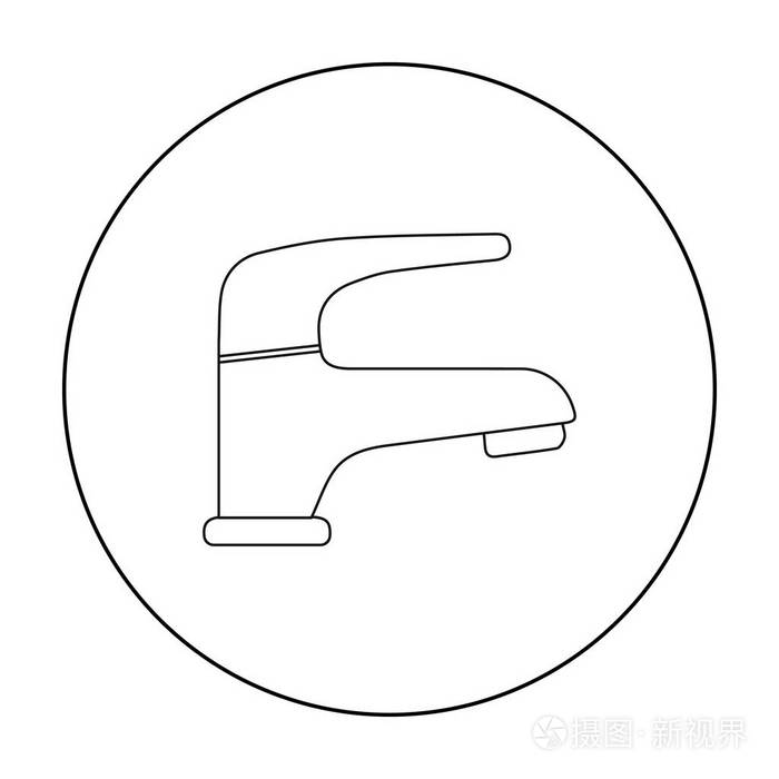 针对web和移动矢量插画的水龙头图标