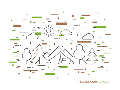 森林营地线性