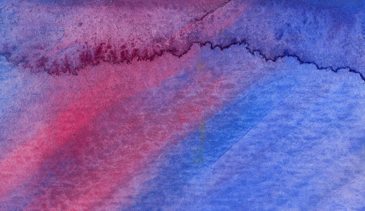 紫罗兰色抽象水彩纹理背景。手的油漆纹理，水彩纹理背景