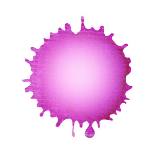 紫色抽象水彩斑点被隔绝在白色背景。五颜六色的紫罗兰印迹。紫紫水彩滴背景。紫外线印迹。紫丁香水彩着色纹理