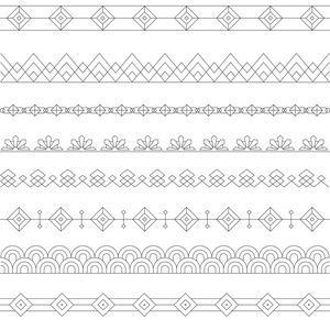 装饰艺术边框样式线和几何线形设计变线