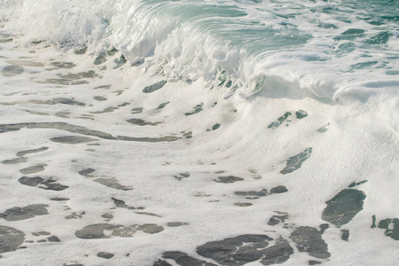 海滩海浪景观图片