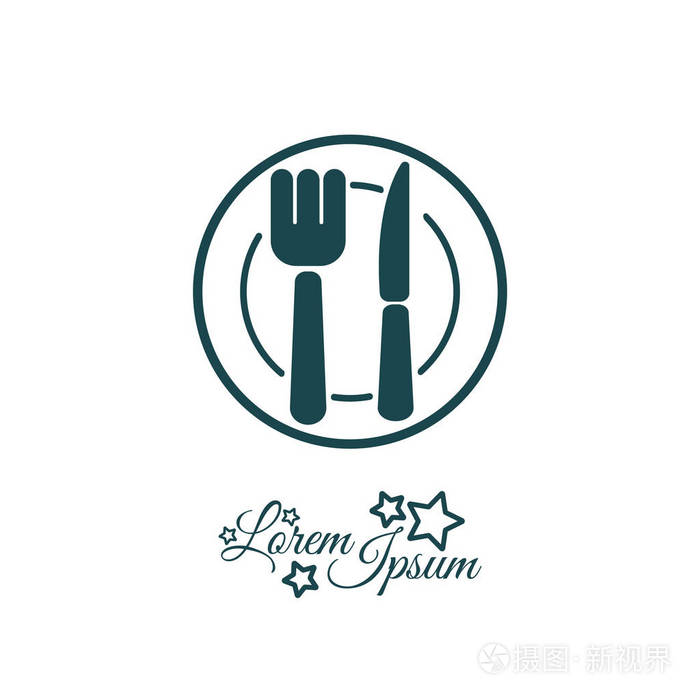 餐具线图标