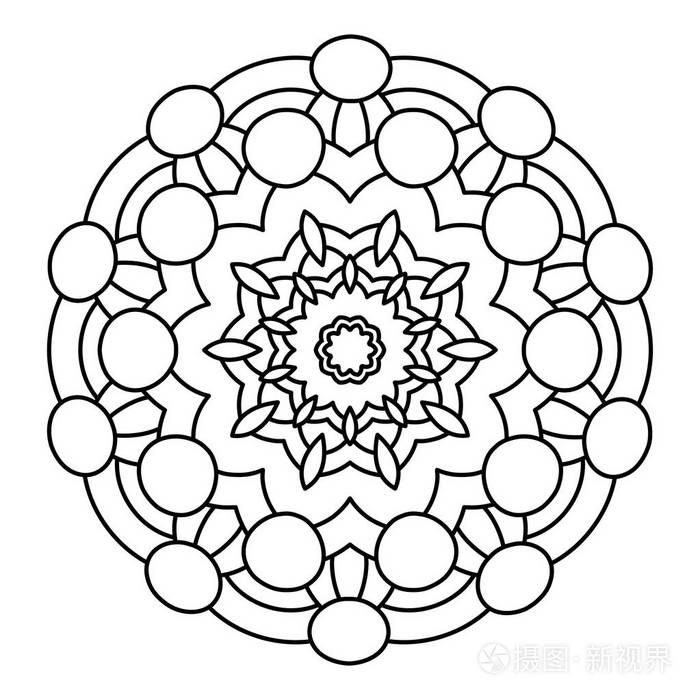 花曼陀罗矢量图