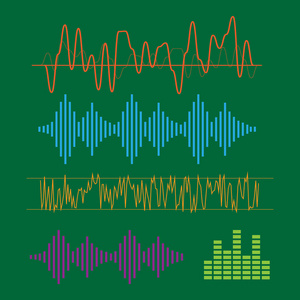 颜色的声波。音乐技术 数字设计 立体方程