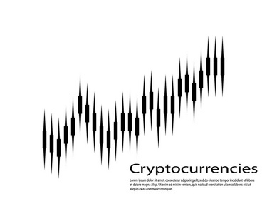 cryptocurrency 图。加密的图形和分析。矢量插图