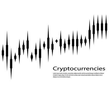 cryptocurrency 图。加密的图形和分析。矢量插图