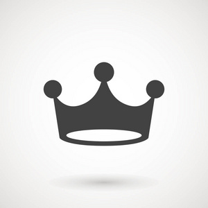 皇冠图标在时髦的扁平风格孤立的白色背景。皇冠符号为您的网站设计, 徽标, 应用程序, Ui。矢量插图, Eps10