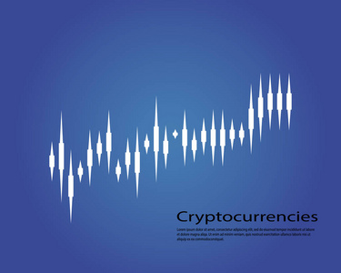 cryptocurrency 图。加密的图形和分析。矢量插图