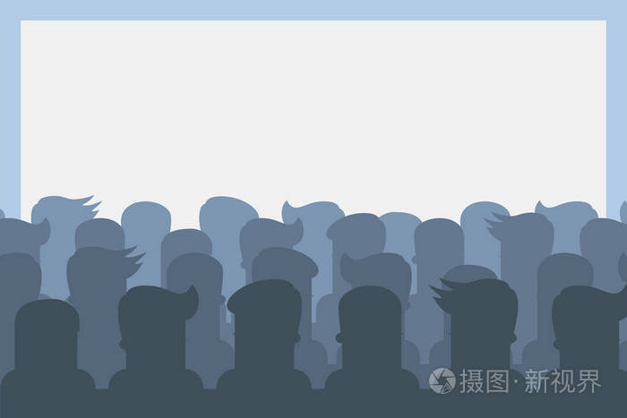 戏院大厅与观众和屏幕.矢量插图插画-正版商用图片0q9x1m-摄图新视界