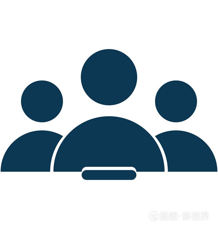 团队字形矢量图标可编辑