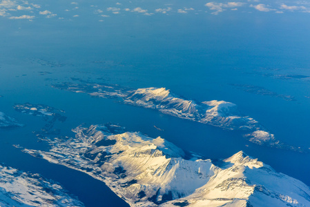 鸟瞰图挪威峡湾