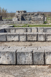 废墟中的第一个保加利亚帝国中世纪堡垒普利斯卡 保加利亚的首都城市
