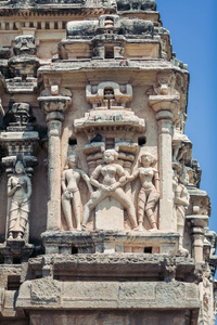 浅浮雕场景从卡马经在印度