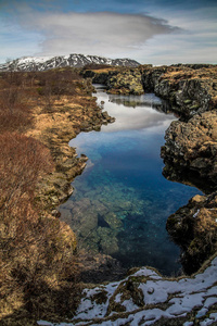 Thingvellir 国家公园在冰岛。ingvellir 或 Thingvellir 国家公园在冰岛, 是一个历史, 文化, 