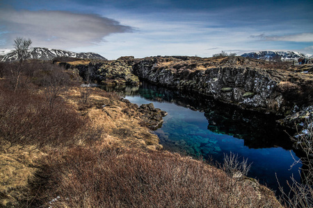 Thingvellir 国家公园在冰岛。ingvellir 或 Thingvellir 国家公园在冰岛, 是一个历史, 文化, 