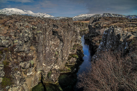 Thingvellir 国家公园在冰岛。ingvellir 或 Thingvellir 国家公园在冰岛, 是一个历史, 文化, 