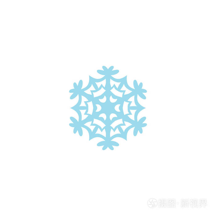 可以用作雪花 冬天和雪符号
