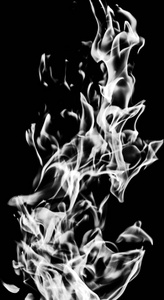黑色背景上的白色烟雾, 抽象