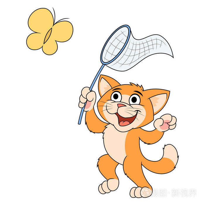 小猫捉蝴蝶 2