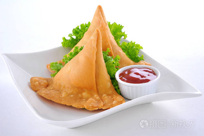 旁遮普马铃薯 samosa, 亚洲最著名的小吃食品