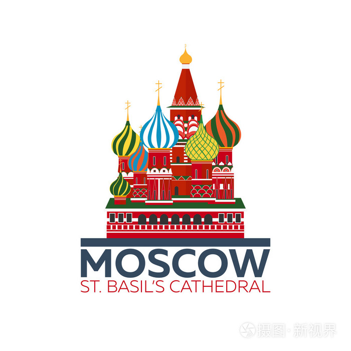 俄罗斯.圣瓦西里大教堂插画-正版商用图片0qeckg-摄图新视界