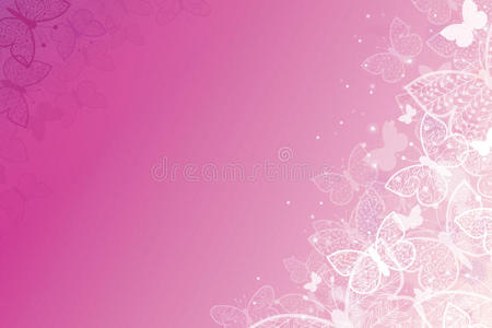 神奇粉红蝴蝶水平背景图片