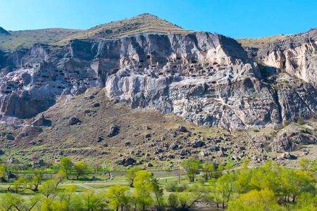 Vardzia 洞穴修道院和岩石，格鲁吉亚的城市