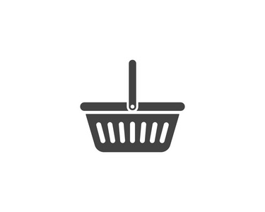 篮子矢量图标, 购物标志在线商店或电子商店的概念