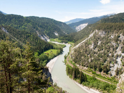 Rheinschlucht 的峡谷