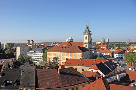 建筑和教堂市容 Eger 匈牙利