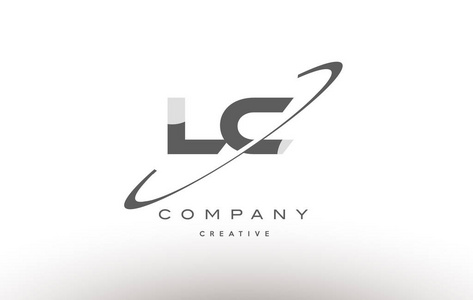 lc l c 耐克灰色字母字母徽标