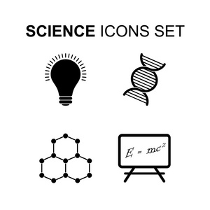 科学的图标集。矢量图
