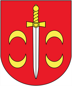 托洛钦市的徽章。白俄罗斯共和国