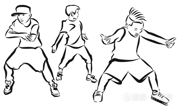 三个男孩,彩页,hip hop 舞蹈