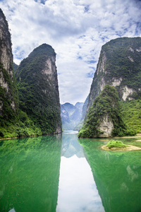 峡谷 场景 斑点 天空 地点 小山 广西 竹子 自然 亚洲