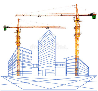 起重机与建筑施工中的两点透视