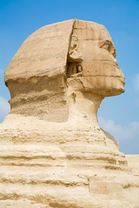 侧面人脸在埃及狮身人面像图片