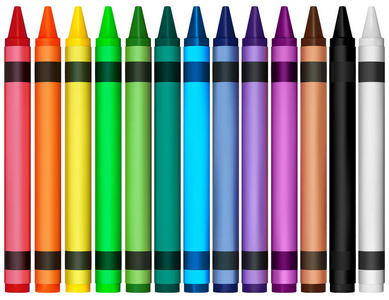 彩色蜡蜡笔彩色插图为您的图形设计, 矢量
