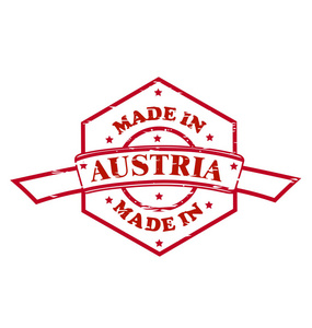 在奥地利制作的红色印章图标
