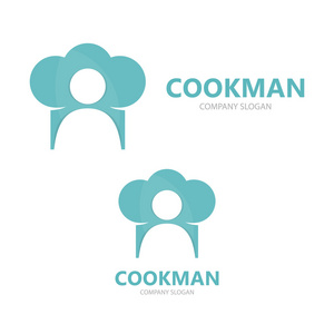 矢量厨师和烹饪徽标设计模板