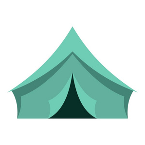 孤立的绿松石帐篷图标