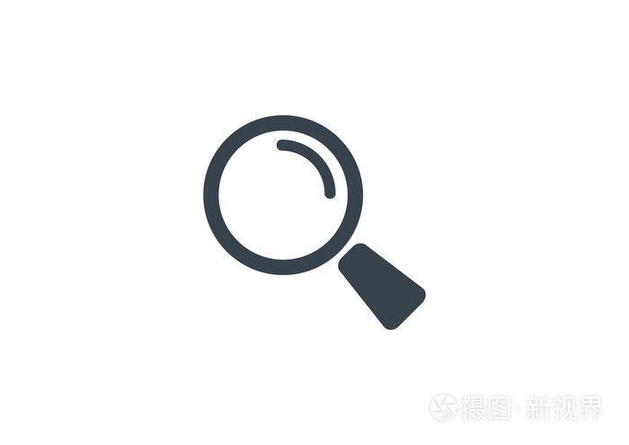 简单的放大镜图标插画-正版商用图片0qshl0-摄图新视界