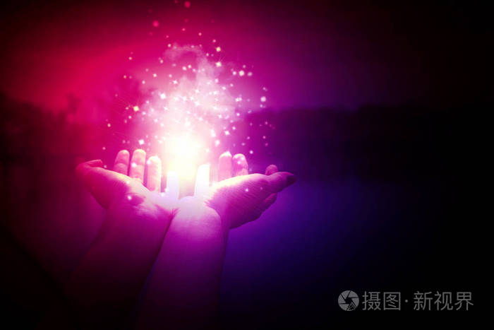 神奇的粒子 闪光的光 能量的流动