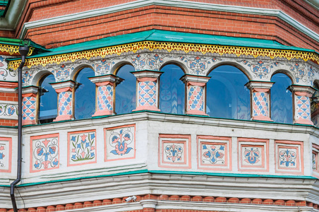 莫斯科圣罗勒 波克罗夫斯基 大教堂的建筑细节