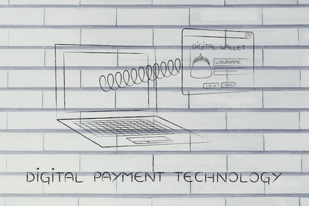 数字支付技术的概念图片