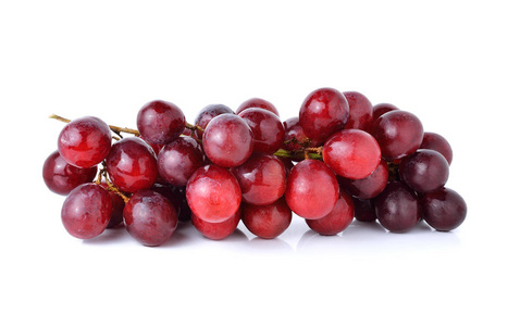 红提葡萄在白色隔离