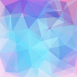 柔和的粉红色，蓝色三角形的背景。与几何形状的正方形组成。Eps 10