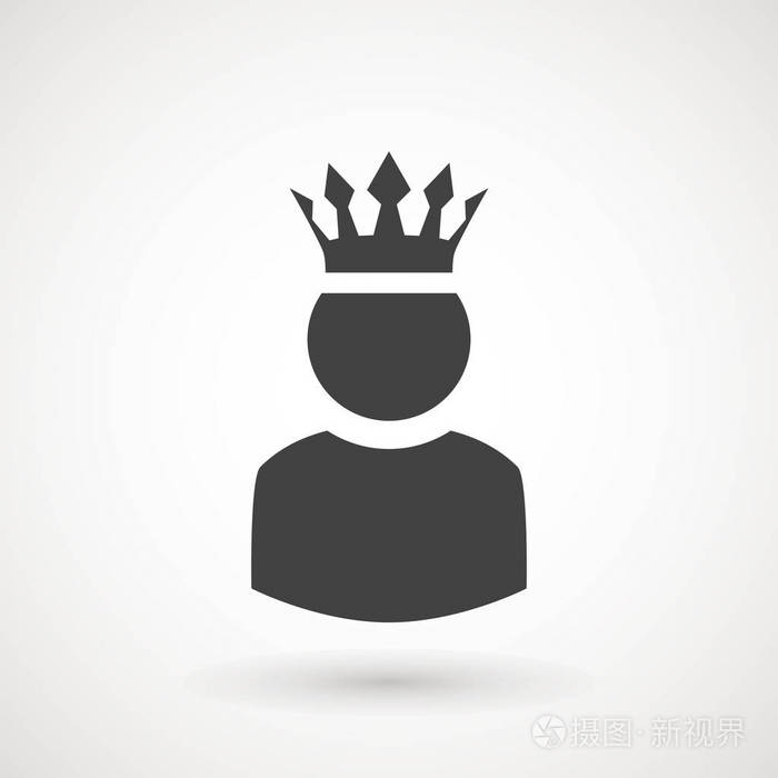 管理图标.管理员.加冕国王标志.经理符号.电源用户图标.ceo