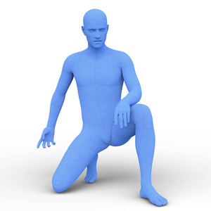 雄性 body3d 男性身体的 Cg 渲染